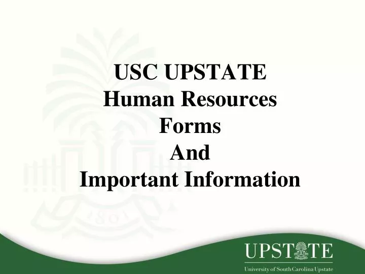 usc upstate human resources forms and important information
