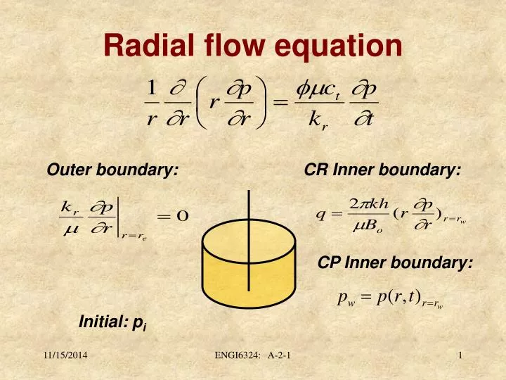 radial flow equation