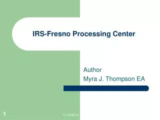 IRS-Fresno Processing Center