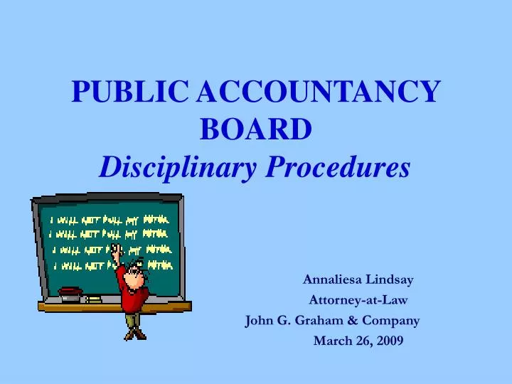 public accountancy board disciplinary procedures