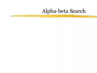 Alpha-beta Search