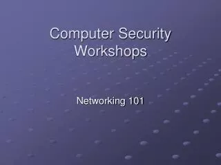 computer security workshops