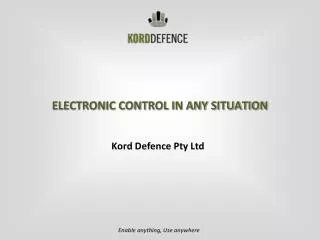 ELECTRONIC CONTROL IN ANY SITUATION