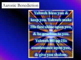 Aaronic Benediction
