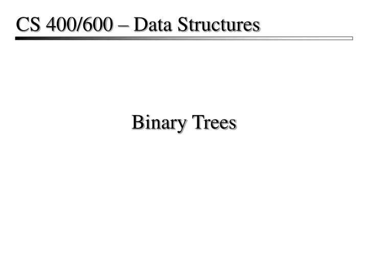 binary trees