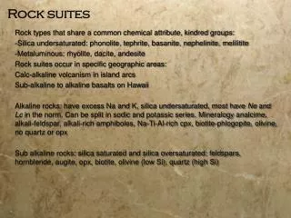 Rock suites