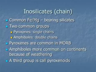 Inosilicates (chain)