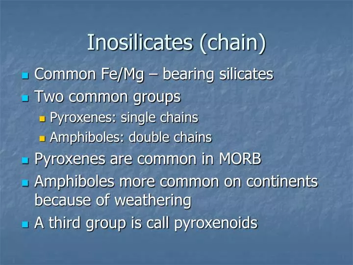 inosilicates chain