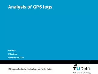 Analysis of GPS logs