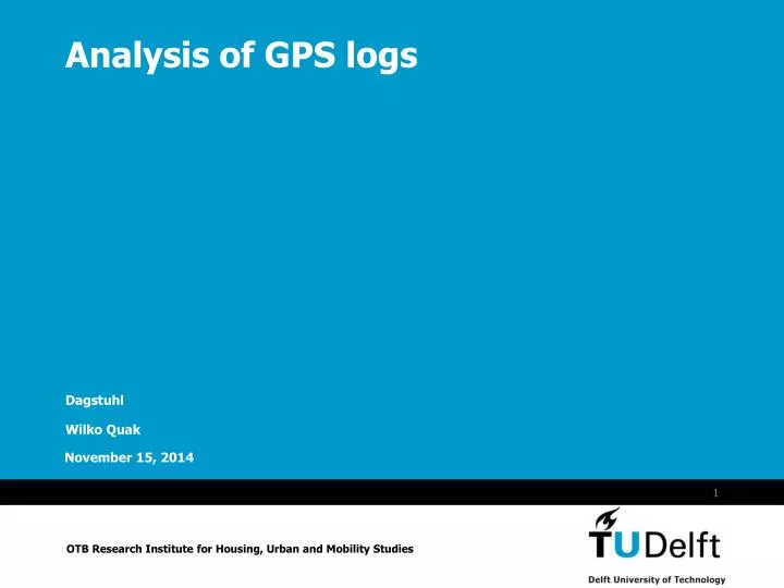 analysis of gps logs