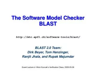 The Software Model Checker BLAST