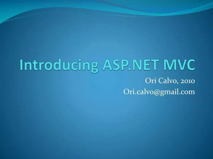 introducing asp net mvc