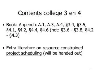 Contents college 3 en 4