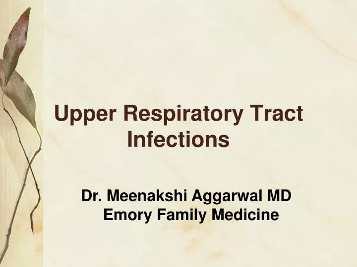 upper respiratory tract infections