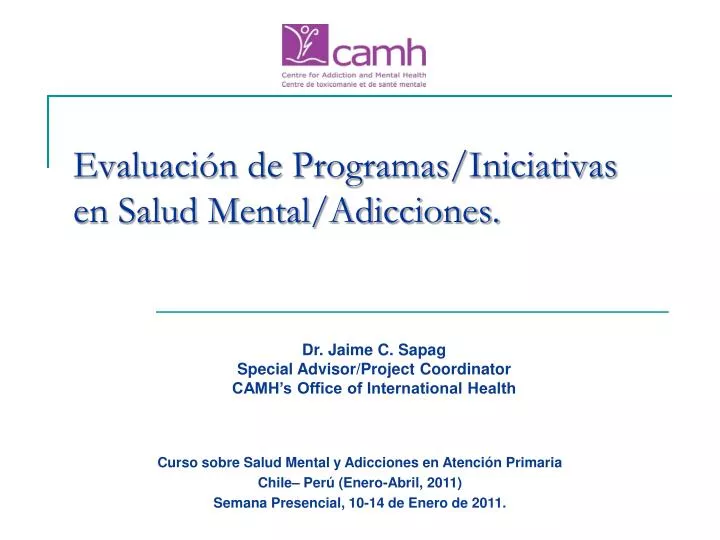 evaluaci n de programas iniciativas en salud mental adicciones