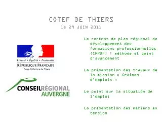 cotef de thiers le 29 juin 2011