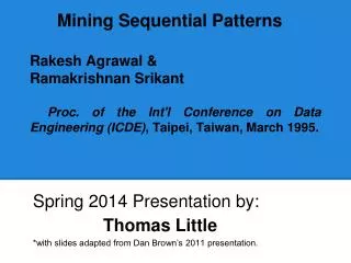 Spring 2014 Presentation by: Thomas Little