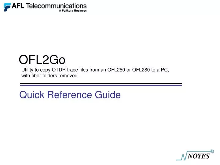ofl2go utility to copy otdr trace files from an ofl250 or ofl280 to a pc with fiber folders removed