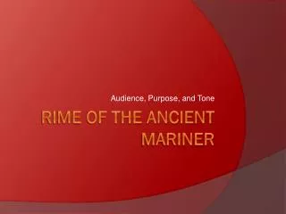 Rime of the Ancient Mariner