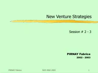New Venture Strategies