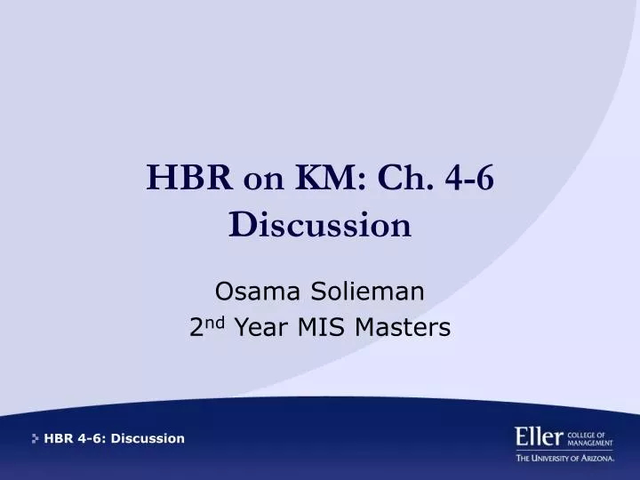hbr on km ch 4 6 discussion