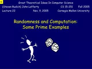 Randomness and Computation: Some Prime Examples