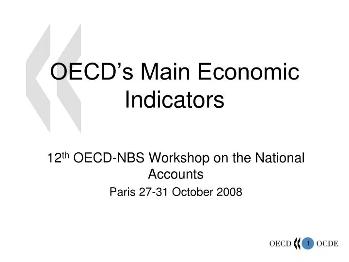oecd s main economic indicators