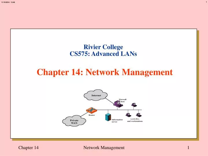 rivier college cs575 advanced lans chapter 14 network management