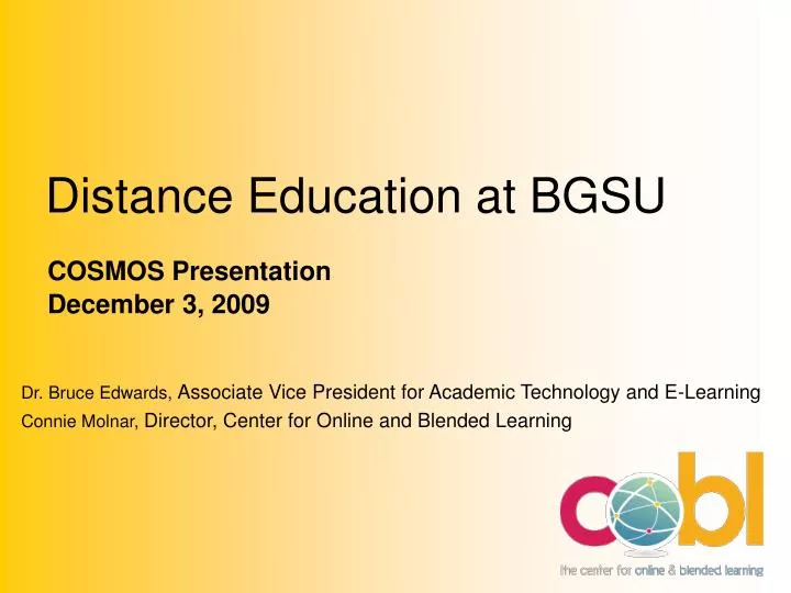 distance education at bgsu