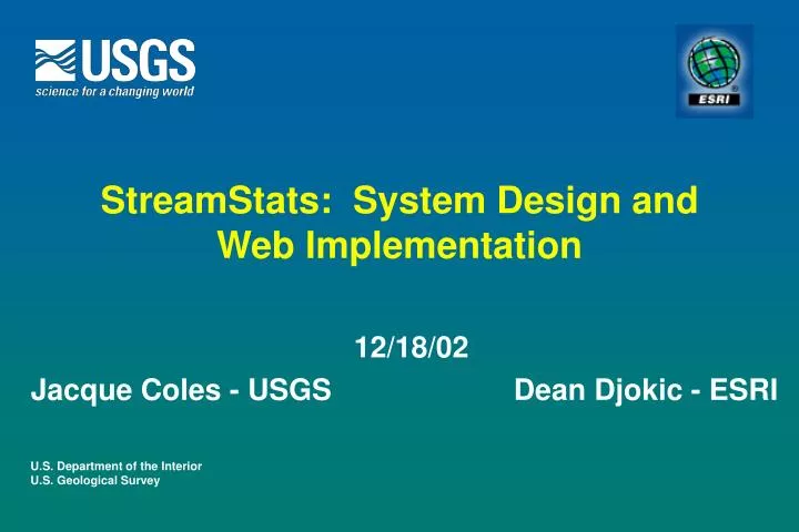 streamstats system design and web implementation