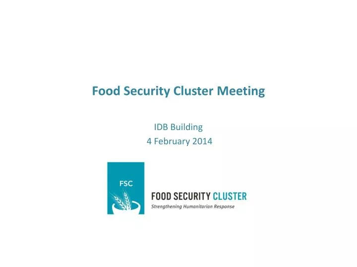 food security cluster meeting