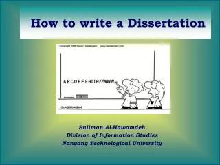 How to write a Dissertation