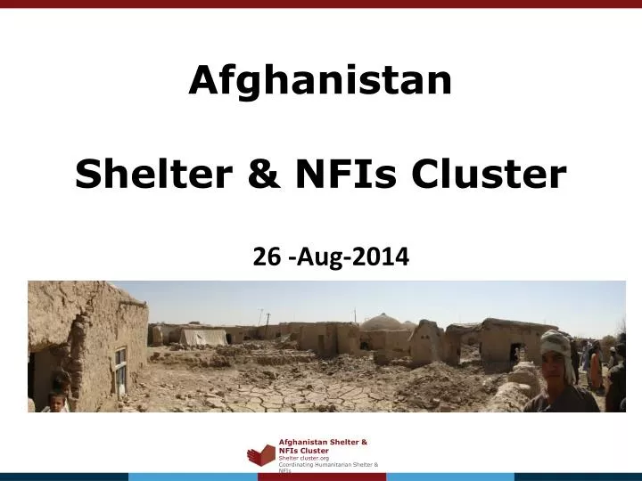 afghanistan shelter nfis cluster