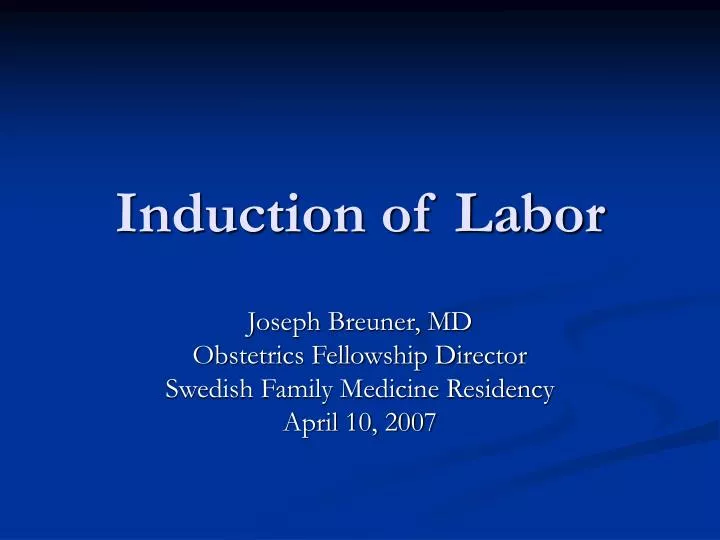 induction of labor