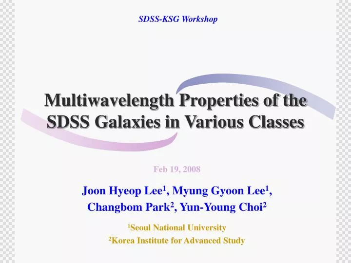 multiwavelength properties of the sdss galaxies in various classes