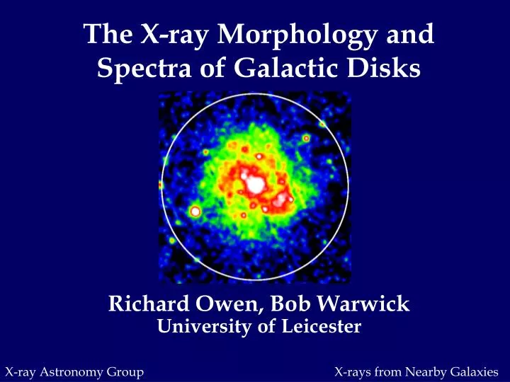 the x ray morphology and spectra of galactic disks
