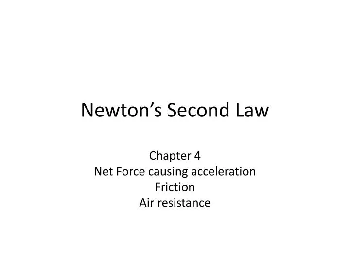 newton s second law