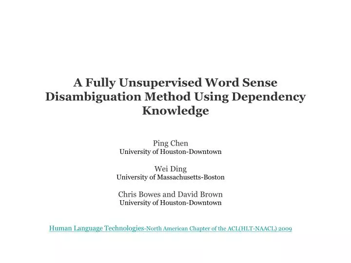 a fully unsupervised word sense d isambiguation method using dependency knowledge