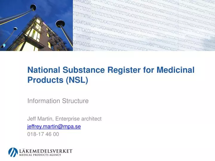 national substance register for medicinal products nsl