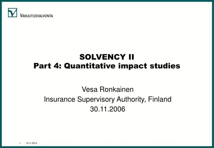 solvency ii part 4 quantitative impact studies