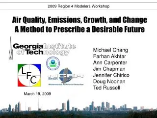 Air Quality, Emissions, Growth, and Change A Method to Prescribe a Desirable Future