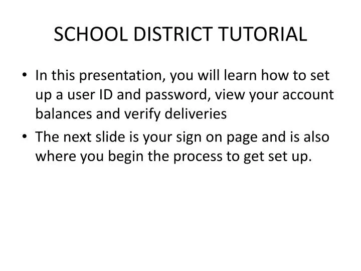 school district tutorial