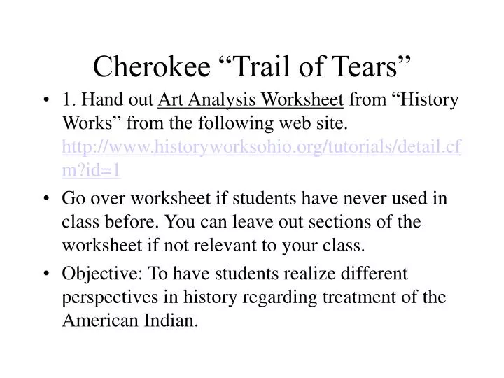 cherokee trail of tears