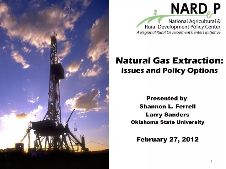 natural gas extraction issues and policy options