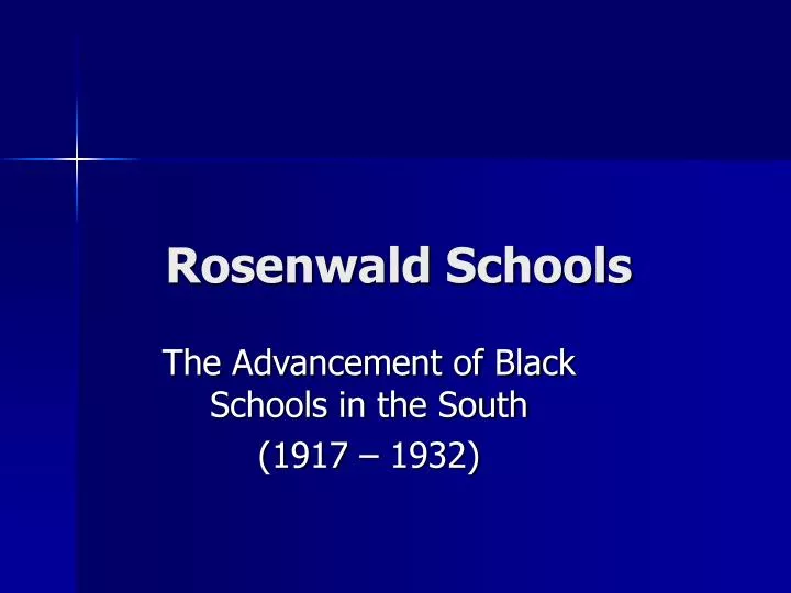 rosenwald schools