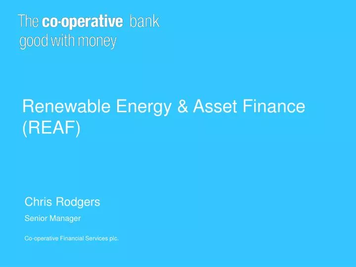 renewable energy asset finance reaf