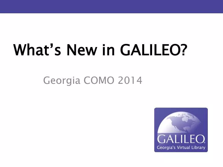 what s new in galileo