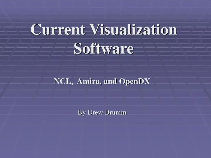 current visualization software