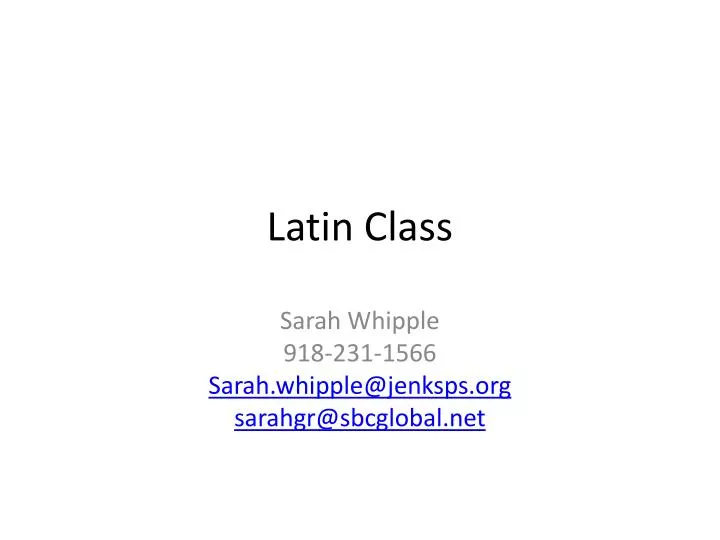 latin class