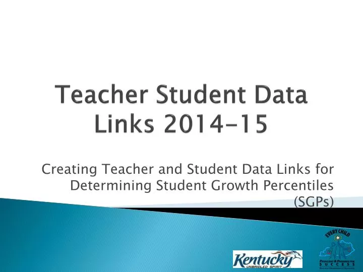 teacher student data links 2014 15